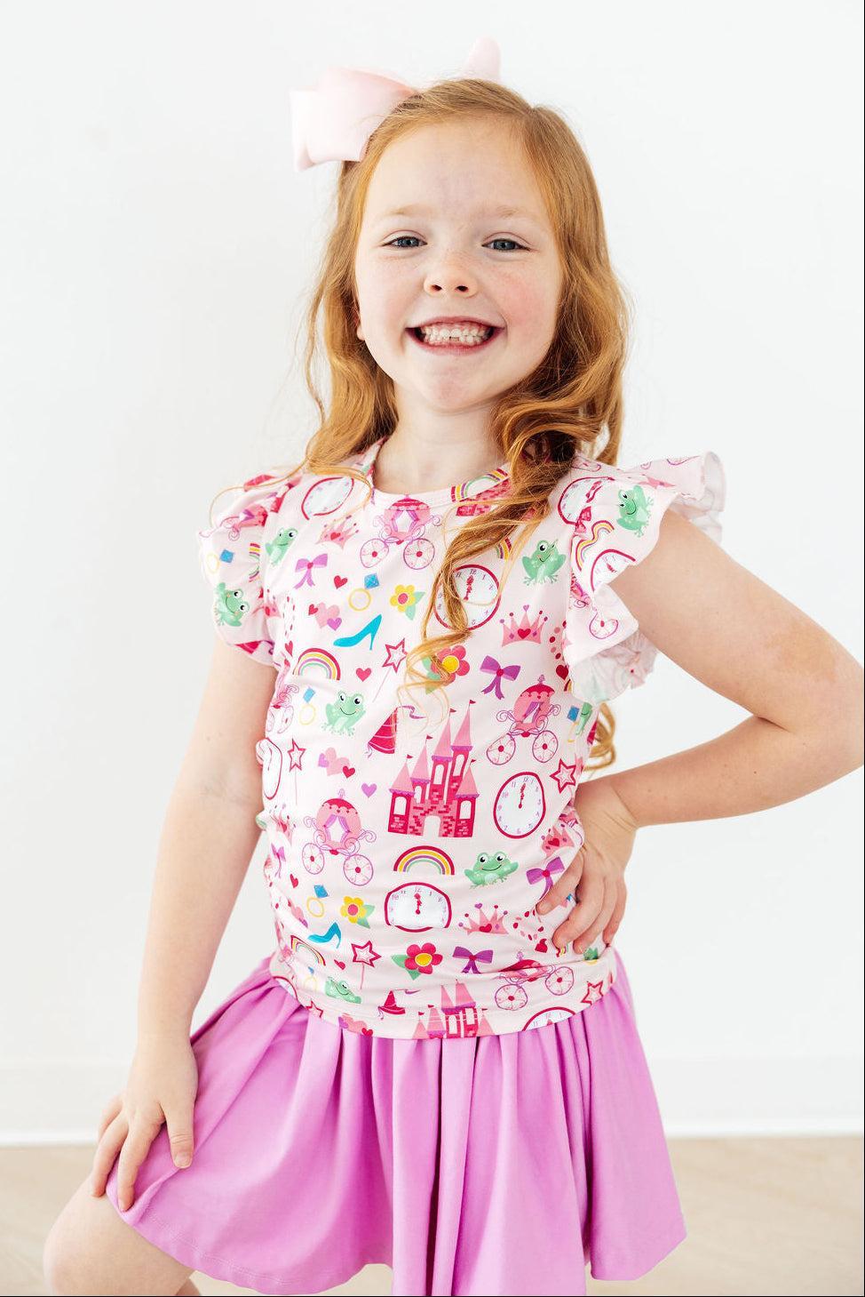 Princess & the Froggie S/S Ruffle Tee - Cami's Little Shop