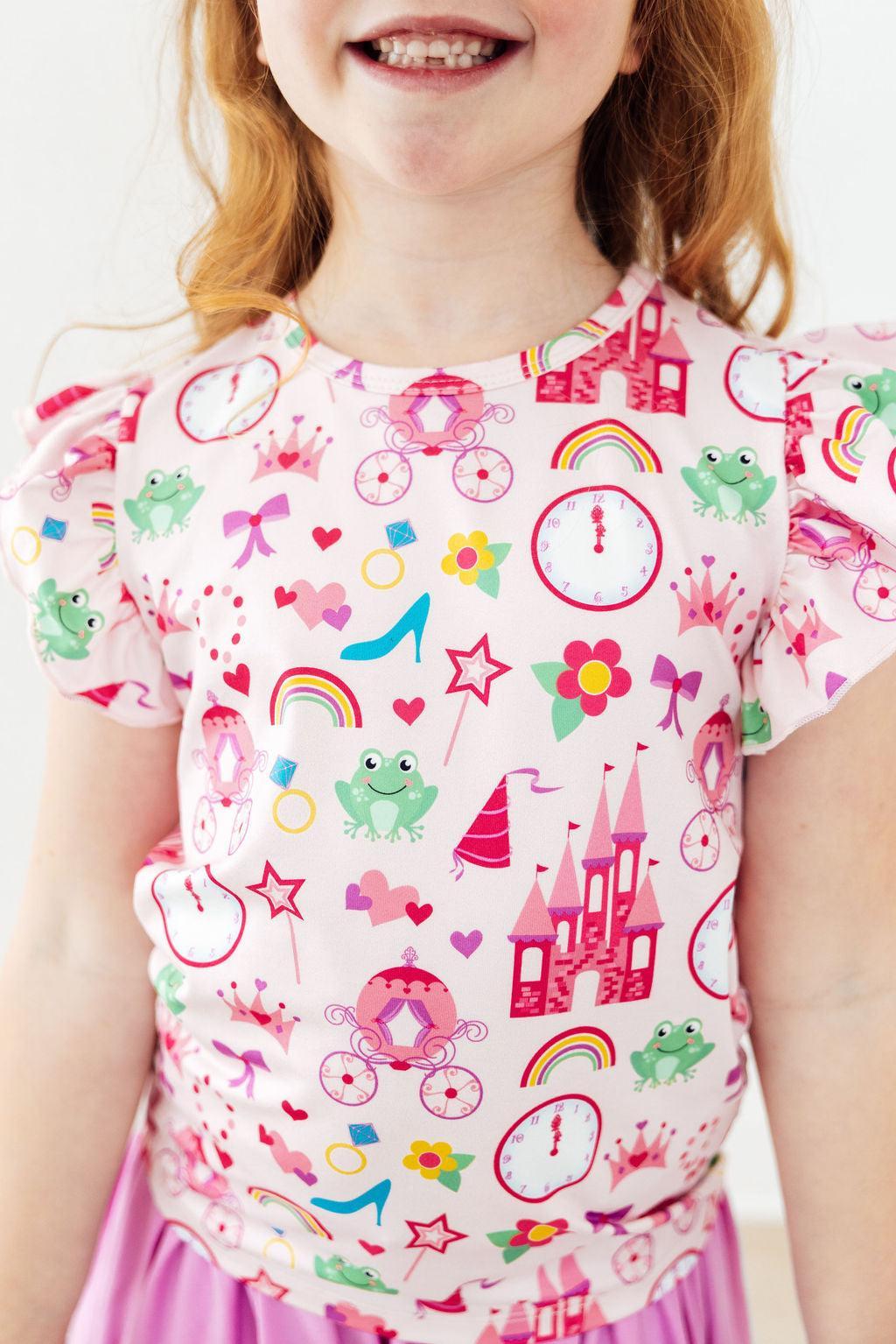 Princess & the Froggie S/S Ruffle Tee - Cami's Little Shop