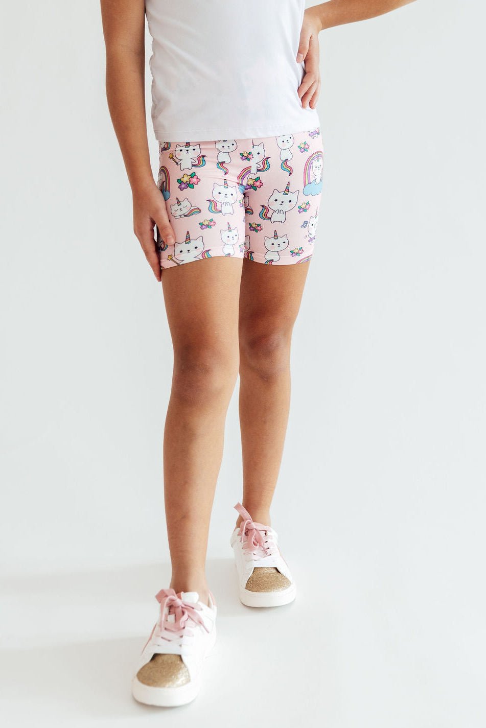 Rainbow Purr-fection Twirl Shorts - Cami's Little Shop