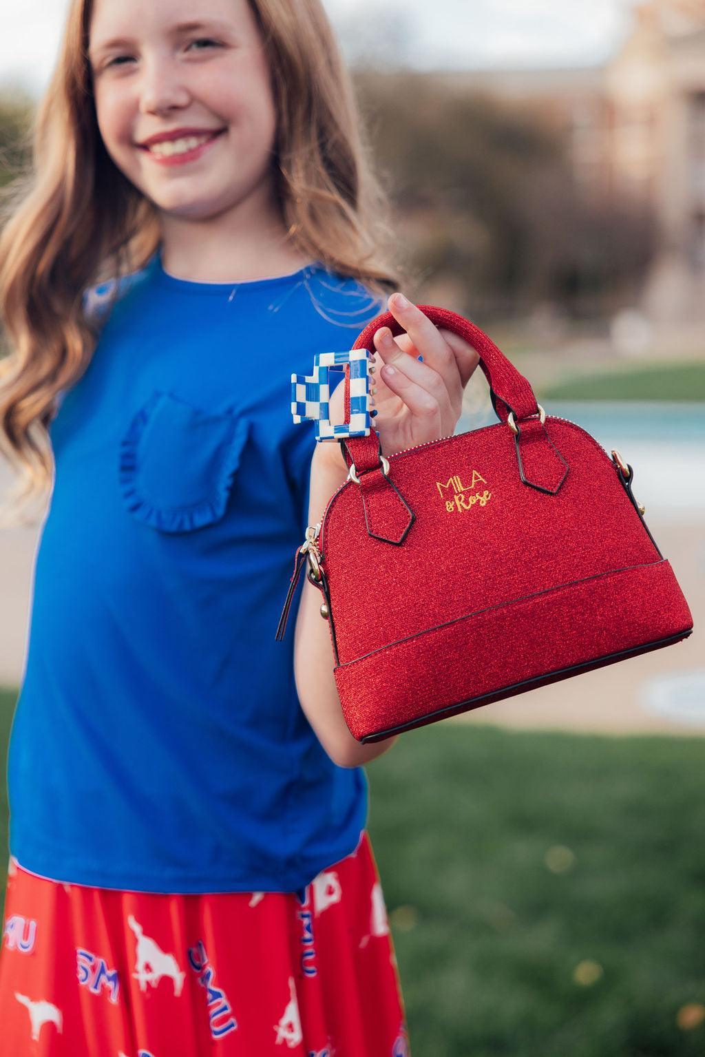 Red Shimmer Girl's Crossbody Purse - Cami's Little Shop