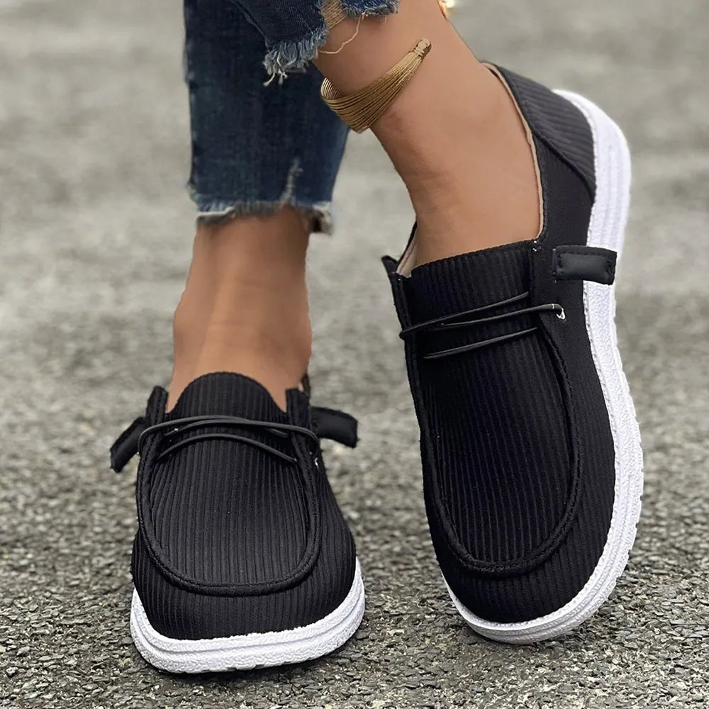 Round Toe Flat Slip-Ons - Cami's Little Shop