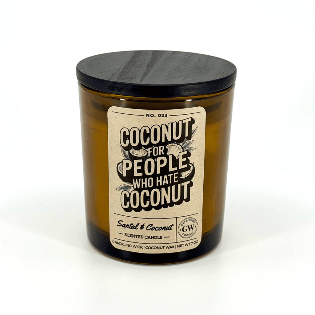 Santal & Coconut Scented Candle (Coconut for People Who Hate Coconut) - Cami's Little Shop
