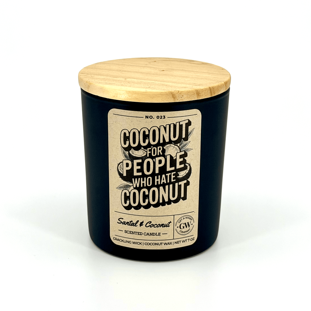 Santal & Coconut Scented Candle (Coconut for People Who Hate Coconut) - Cami's Little Shop