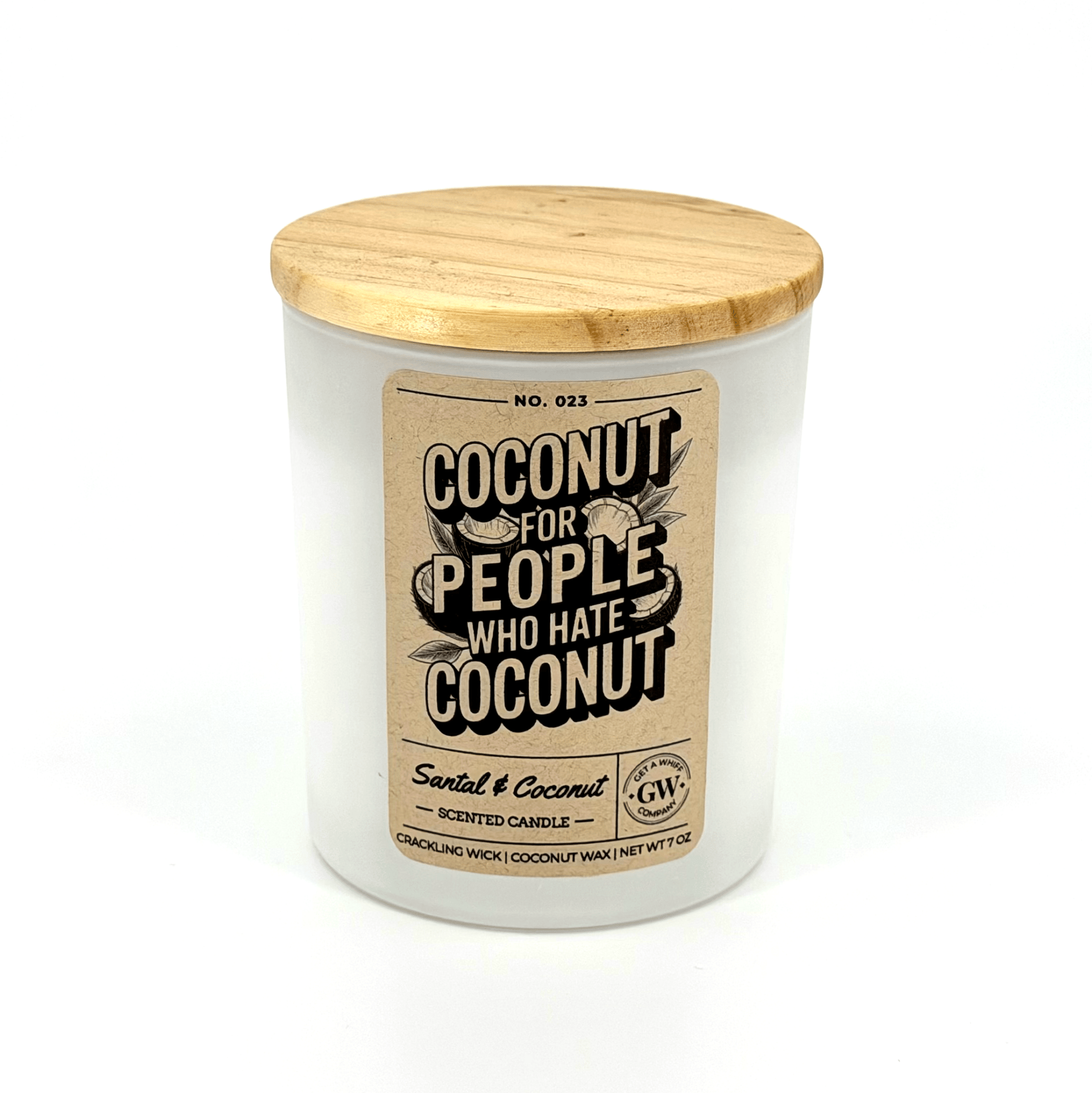 Santal & Coconut Scented Candle (Coconut for People Who Hate Coconut) - Cami's Little Shop