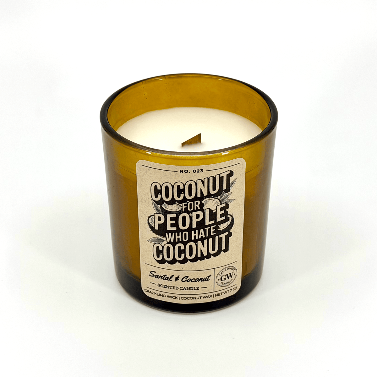 Santal & Coconut Scented Candle (Coconut for People Who Hate Coconut) - Cami's Little Shop