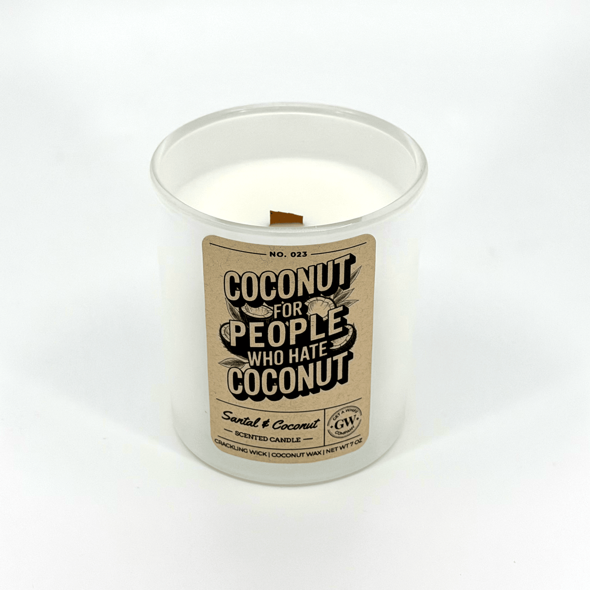 Santal & Coconut Scented Candle (Coconut for People Who Hate Coconut) - Cami's Little Shop