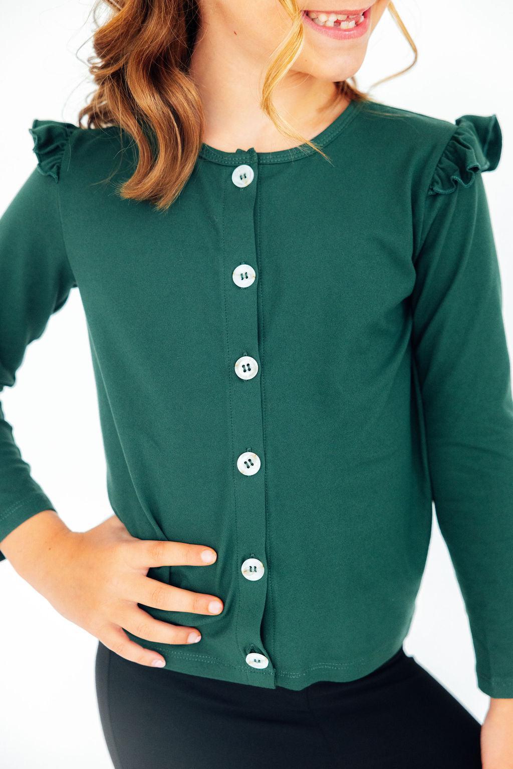 Spruce Ruffle Cardigan - Cami's Little Shop