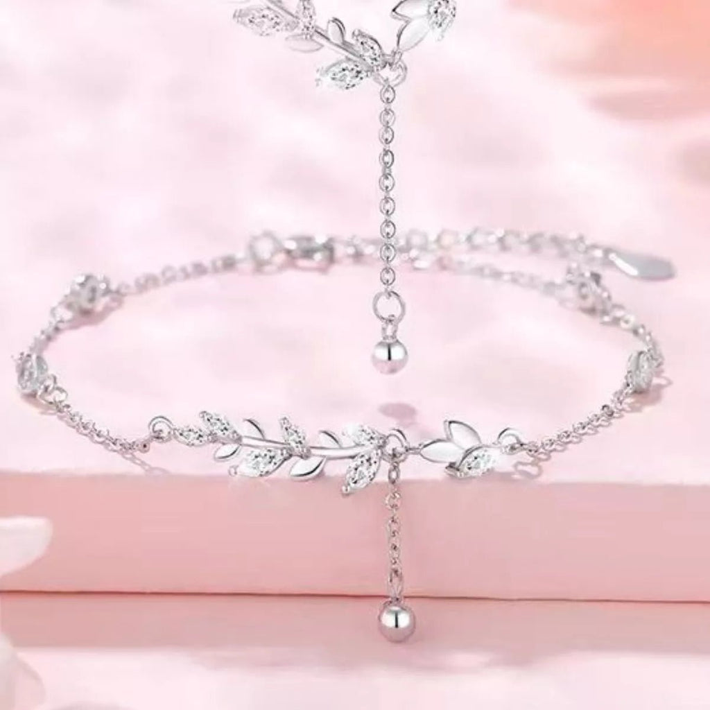 Sterling Silver Leaf Bracelet - Cami's Little Shop