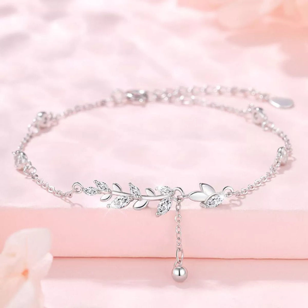 Sterling Silver Leaf Bracelet - Cami's Little Shop