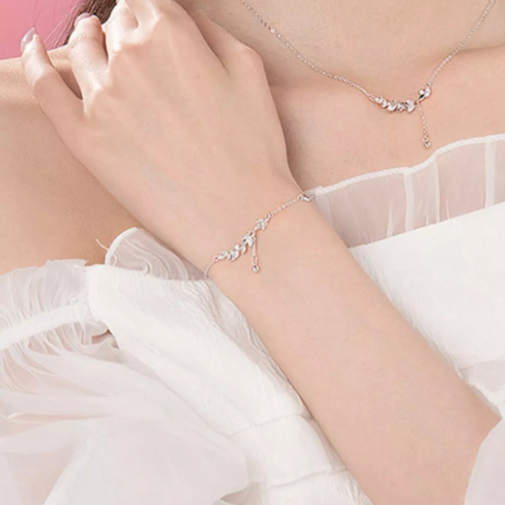 Sterling Silver Leaf Bracelet - Cami's Little Shop