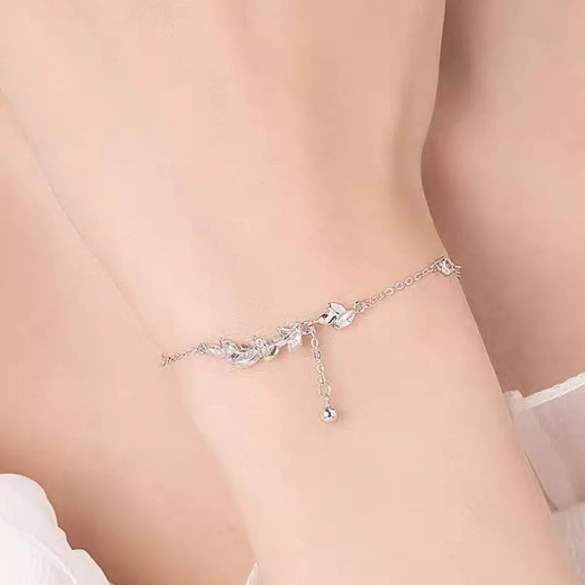 Sterling Silver Leaf Bracelet - Cami's Little Shop