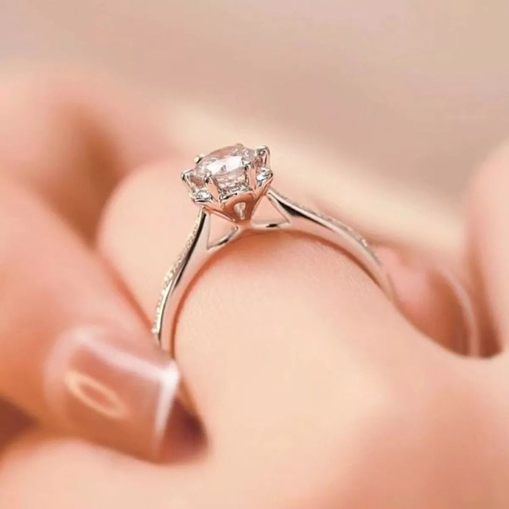 Sterling Silver Moissanite Ring - Cami's Little Shop