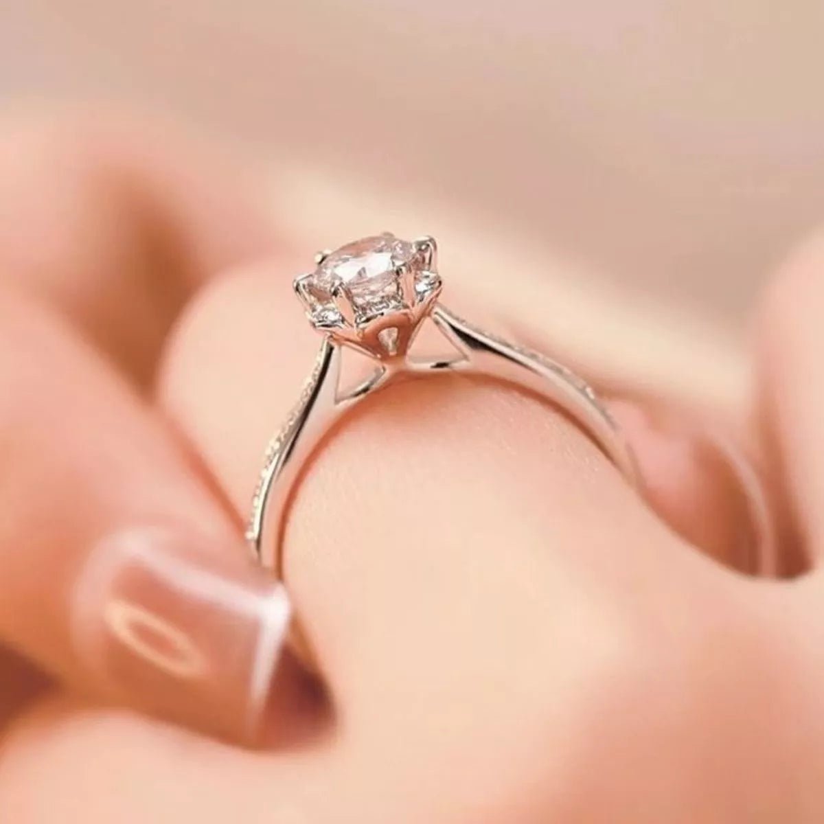 Sterling Silver Moissanite Ring - Cami's Little Shop