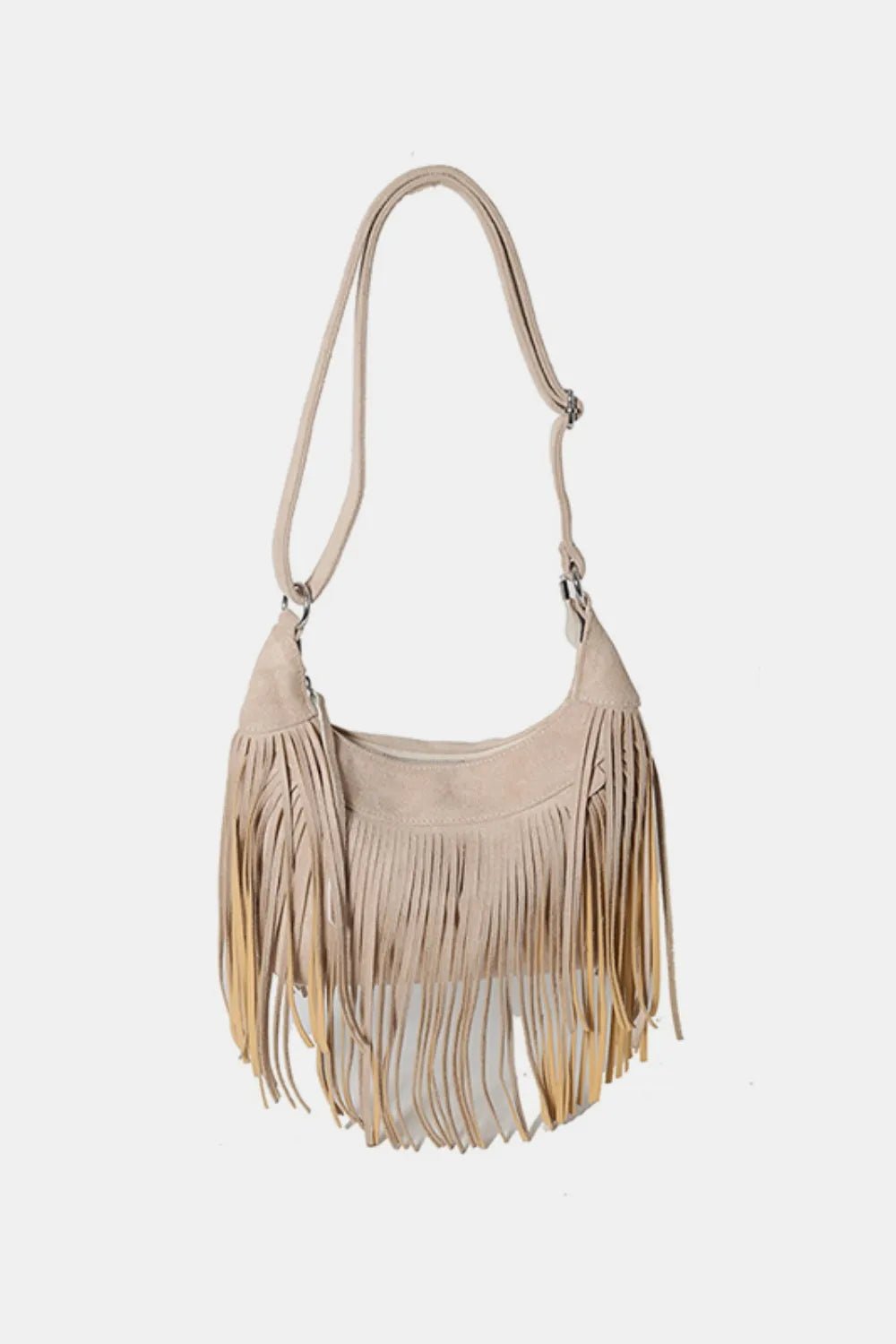Suede Fringe Adjustable Strap Shoulder Bag - Cami's Little Shop