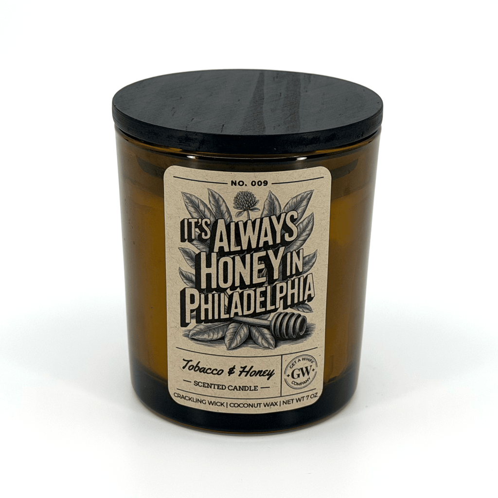 Tobacco & Honey Scented Candle (It's Always Honey in Philadelphia) - Cami's Little Shop