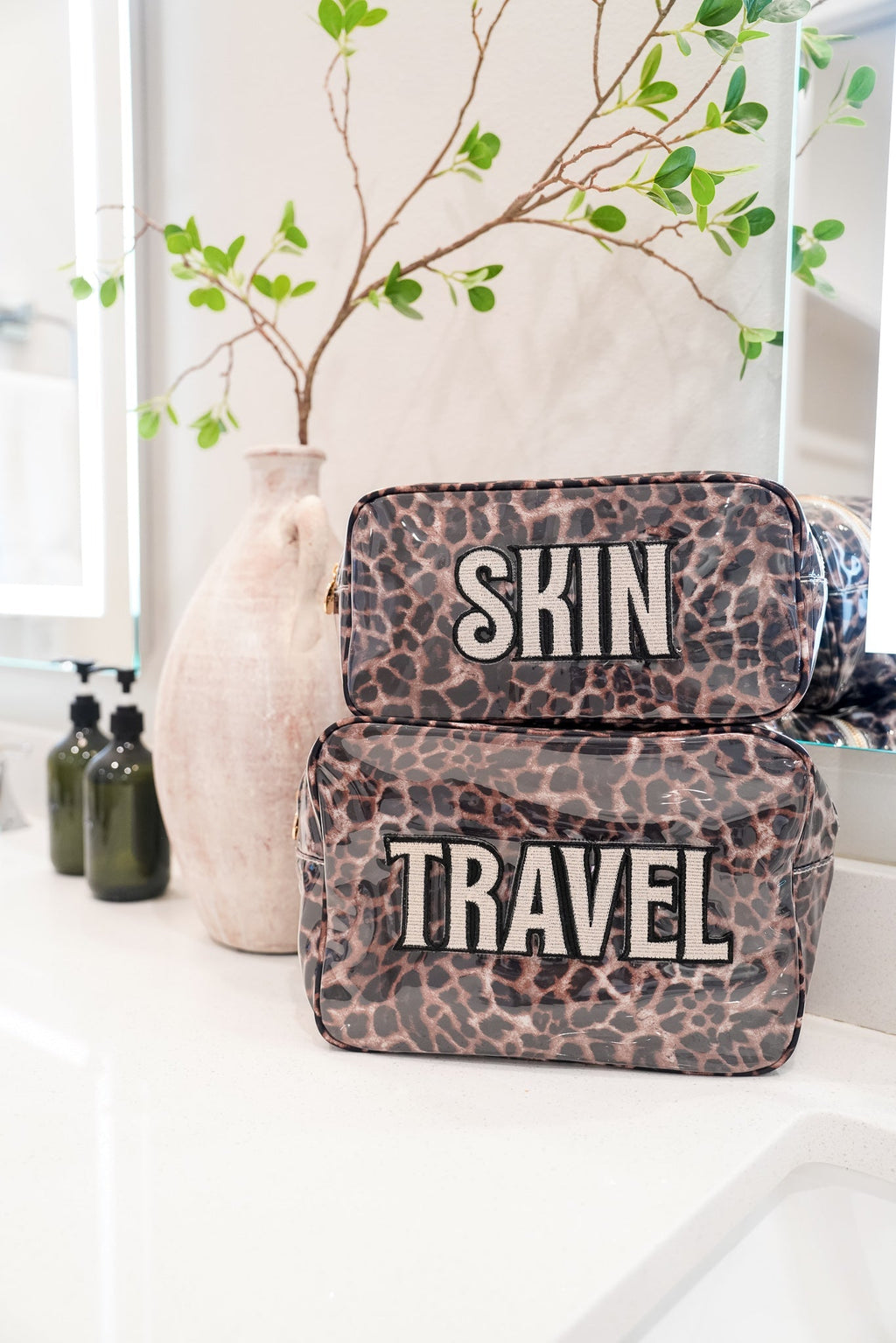 Travel - Leopard Clear Coat XL Bag - Cami's Little Shop