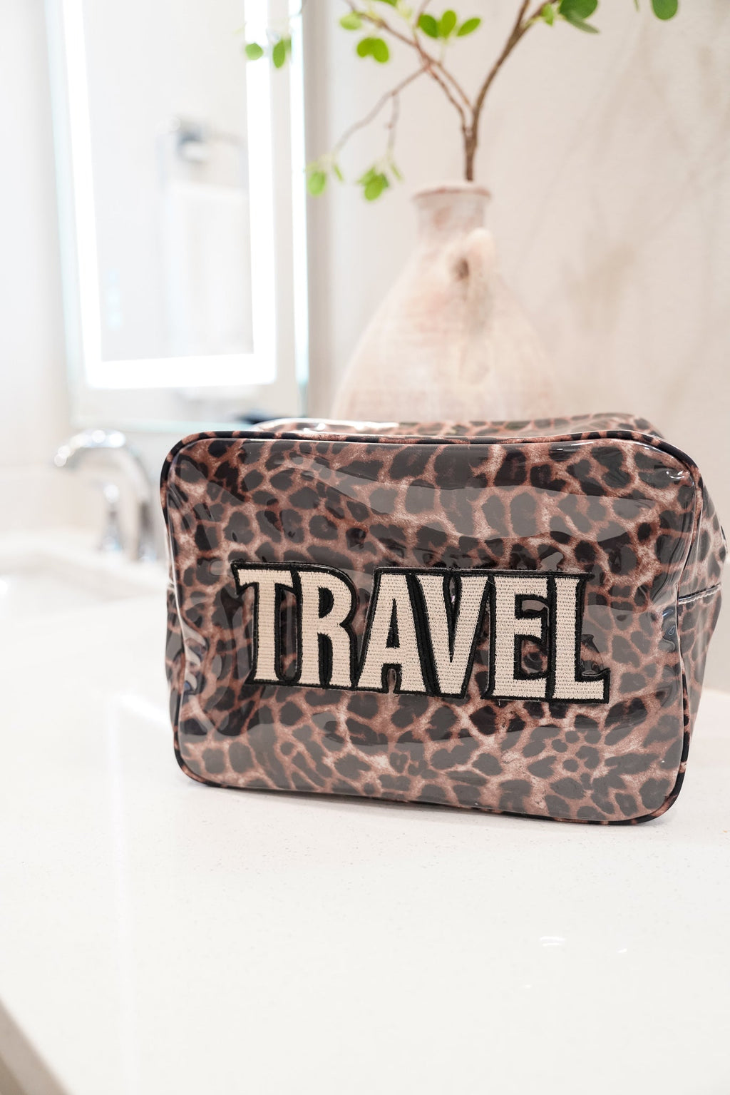 Travel - Leopard Clear Coat XL Bag - Cami's Little Shop