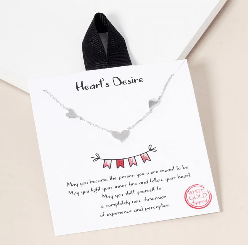 Triple Heart Necklace -Select Options - Cami's Little Shop