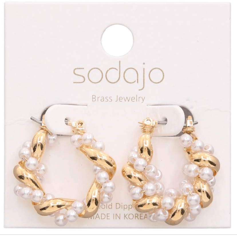 Twisted Bead Hoop - Cami's Little Shop