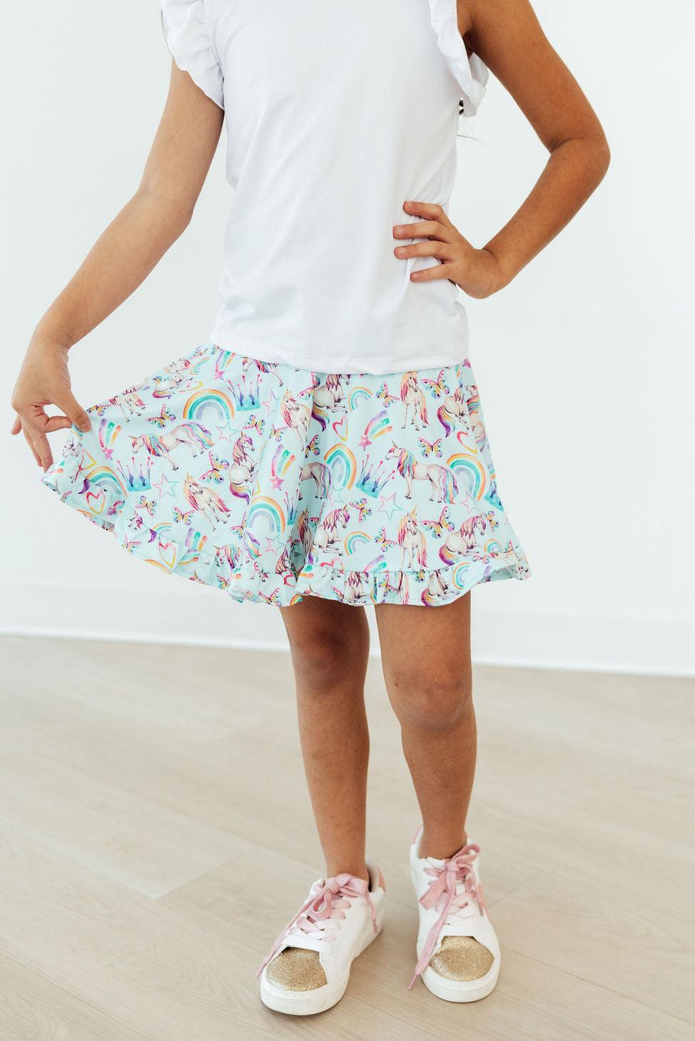 Unicorn Queen Ruffle Twirl Skort - Cami's Little Shop
