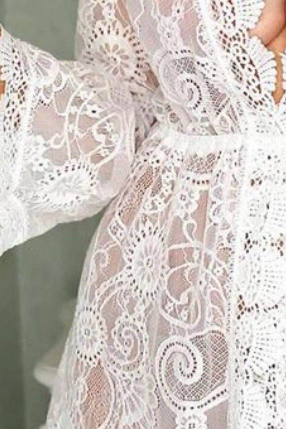 V-Neck Lace Cover-Up Dress - Cami's Little Shop