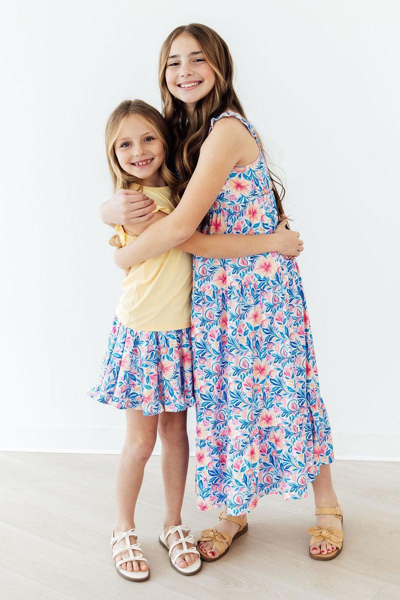 Watercolor Floral Ruffle Twirl Skort - Cami's Little Shop