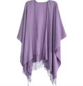 Woven Ruana with Fringes - Cami's Little Shop