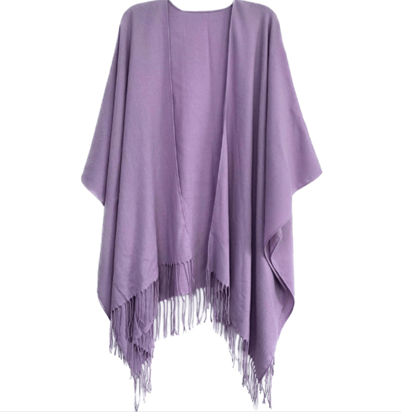 Woven Ruana with Fringes - Cami's Little Shop
